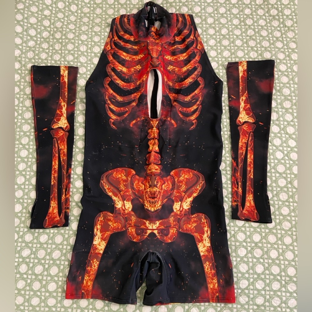 Badinka Raging Flames Keyhole Romper - Picture 2 of 5